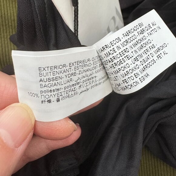 Zara Black Bodysuit Sexy Strap Back with Silver Embellished Bow Holiday XS‎ - Picture 15 of 15